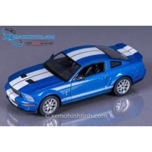 Xe Mô Hình Ford Mustang Gt500 1:24 Welly (Xanh)