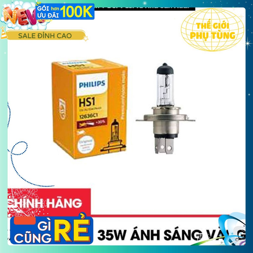 Hàng chất - Giá thật *** Bóng đèn pha 35W tăng sáng Philips Premium H4 HS1 12V 35W Sirius Taurus Wave Click AirBlade...