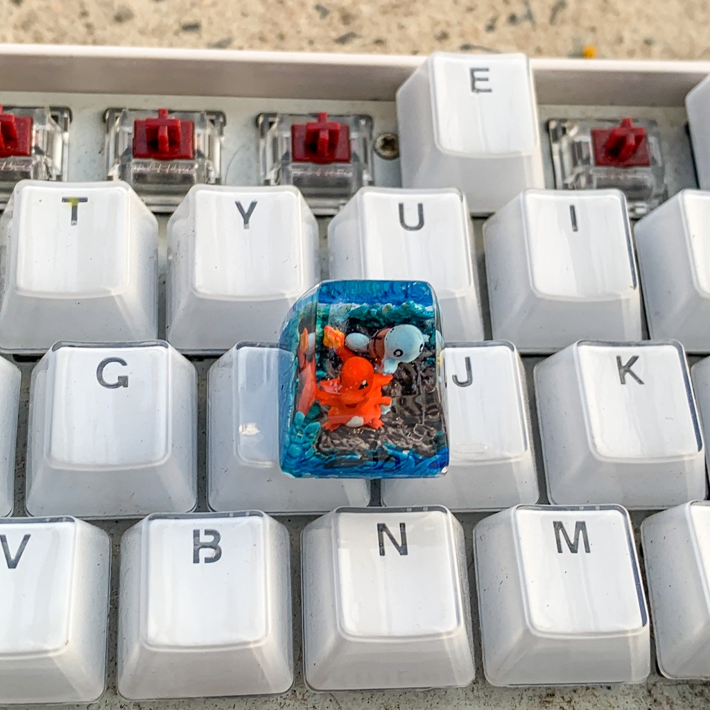 Nút bàn phím cơ máy tính - Artisan keycap - Pokemon Keycap - Charmander Keycap