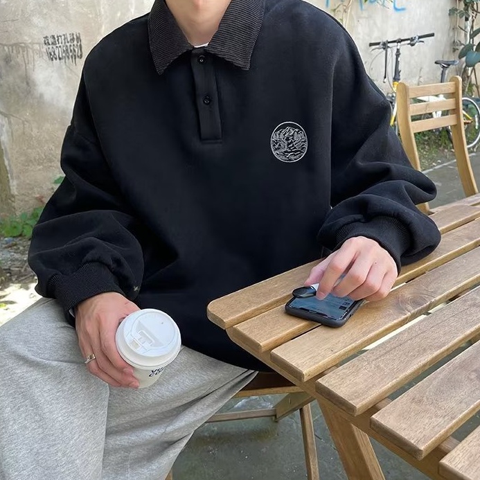 Áo Nỉ Dài Tay Form Rộng Thời Trang Hàn Quốc