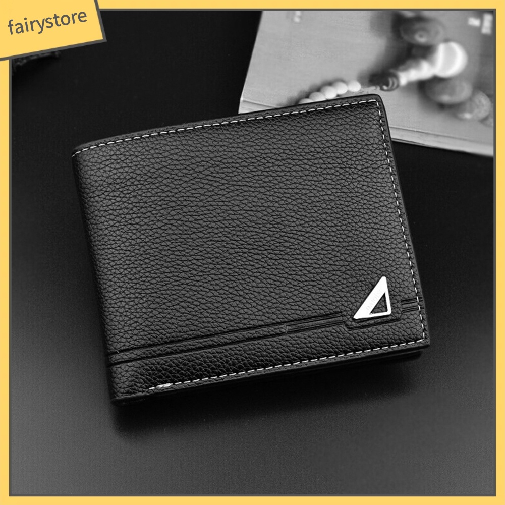 Ví ngắn giả da thời trang cao cấp cho nam