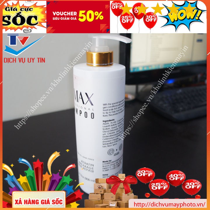 Cặp dầu gội dầu xả thương hiệu MAX thơm chính hãng đảm bảo chất lượng kholinhkienmayin