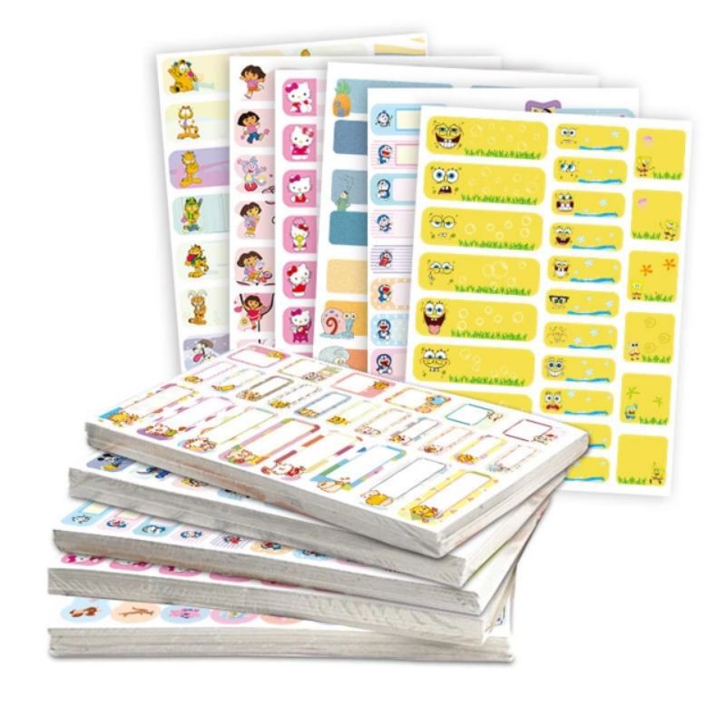 Name Sticker tự viết. Tem dán tên tự dính. Tem cá nhân đánh dấu tên lên đồ dùng