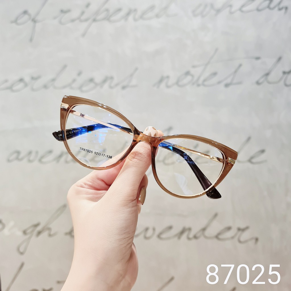Gọng Kính Cận Nữ Lilyeyewear Mắt Mèo Chất Liệu Hợp Kim Không Gỉ Kiểu Dáng Thời Trang 87025
