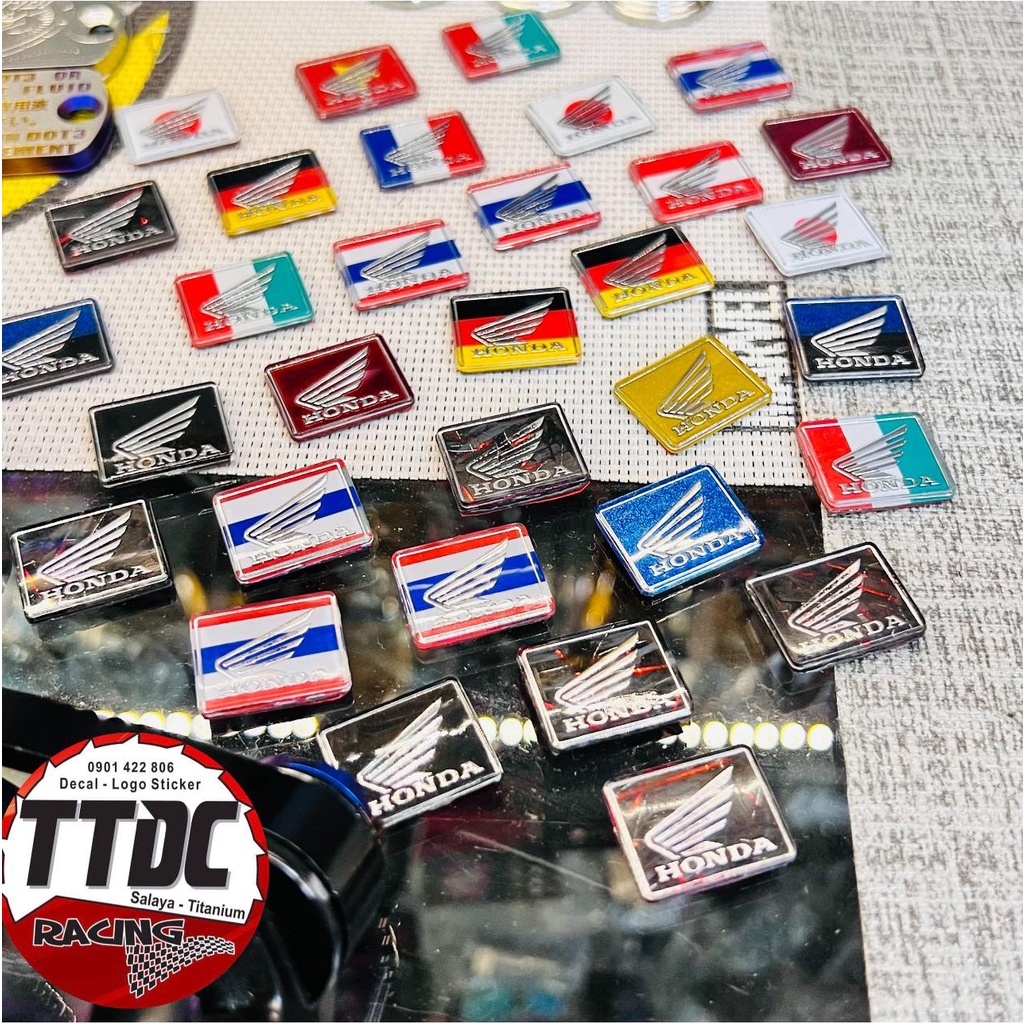 Tem Logo Cánh Chim Honda Chính Hãng Mod Màu Camay ánh kim cực đẹp ✌🇹🇭