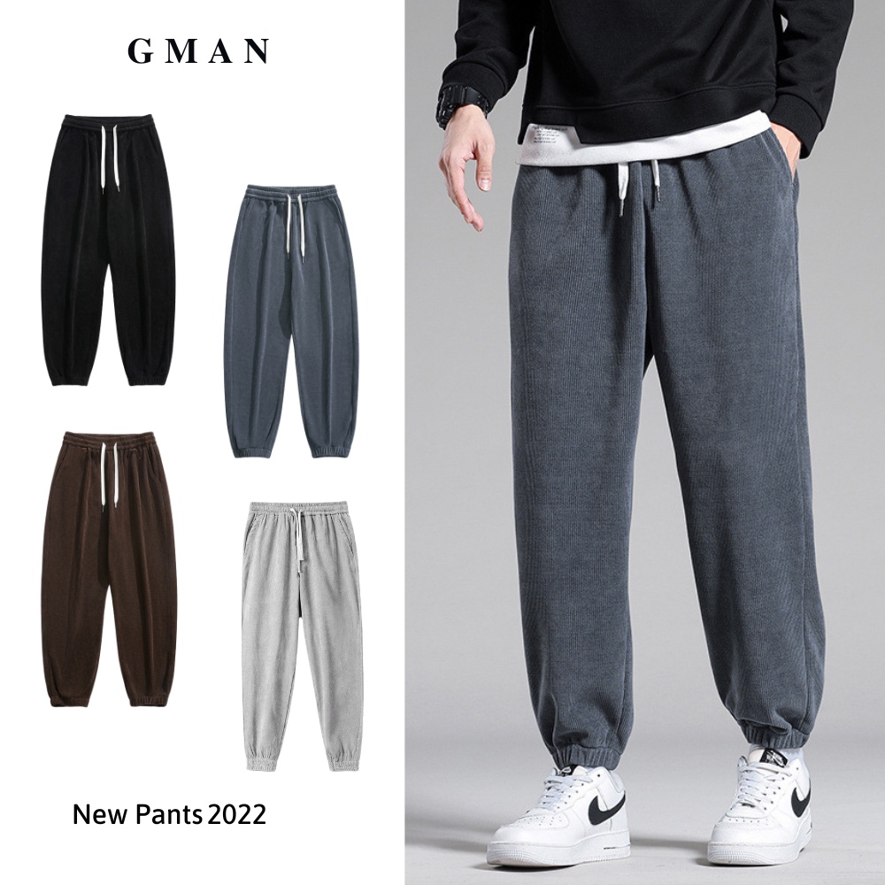 Quần Jogger nhung tăm Gman 4 màu năng động dễ phối đồ (JG22)