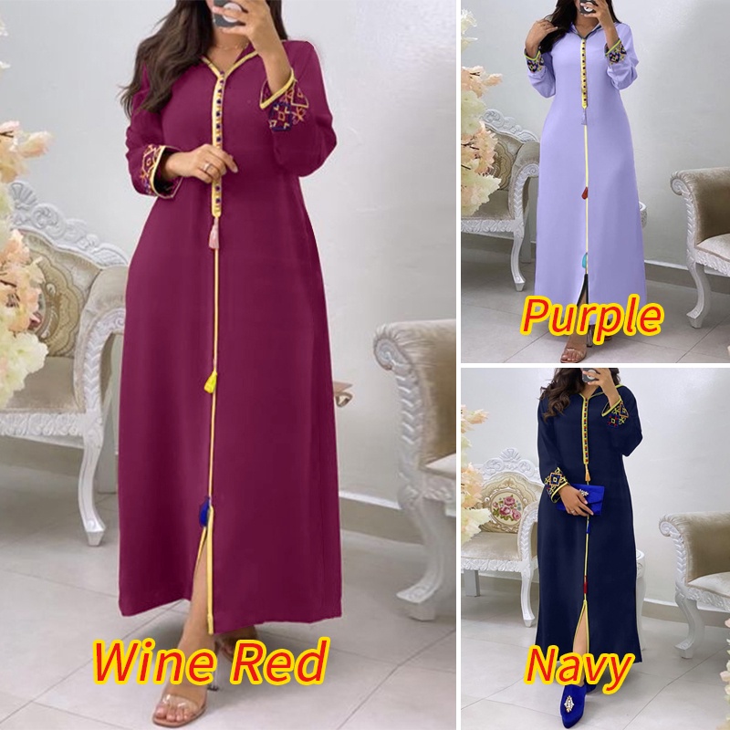 Đầm dài Zanzea có mũ trùm đầu phong cách vintage thời trang cho nữ