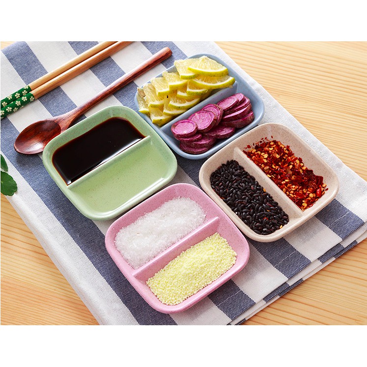 HCM - Chén chấm lúa mạch 2 ngăn