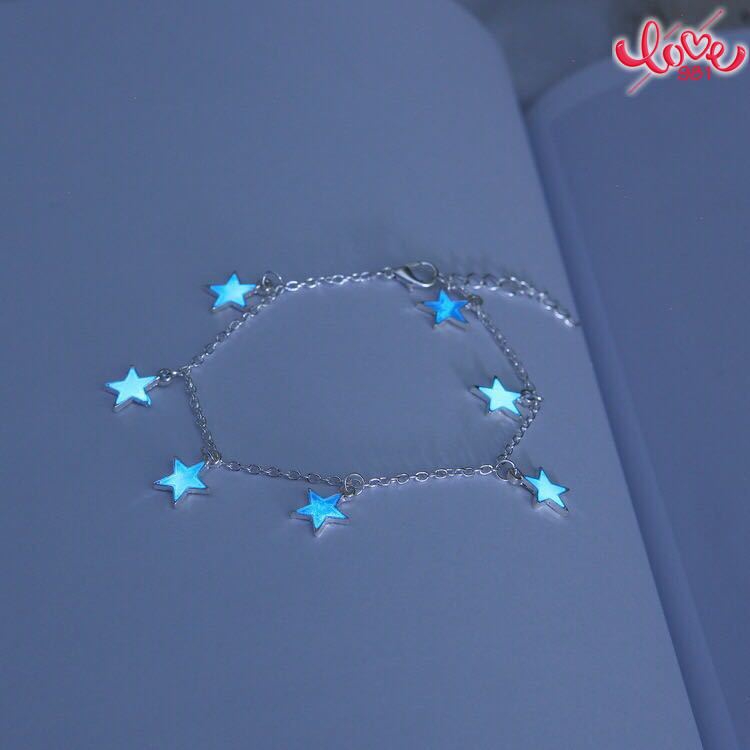 Lắc chân/ lắc tay phối mặt tua rua ngôi sao dạ quang xinh xắn cho bạn gái | BigBuy360 - bigbuy360.vn