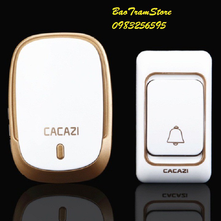 Chuông không dây CACAZI K01 phiên bản vàng, chống nước