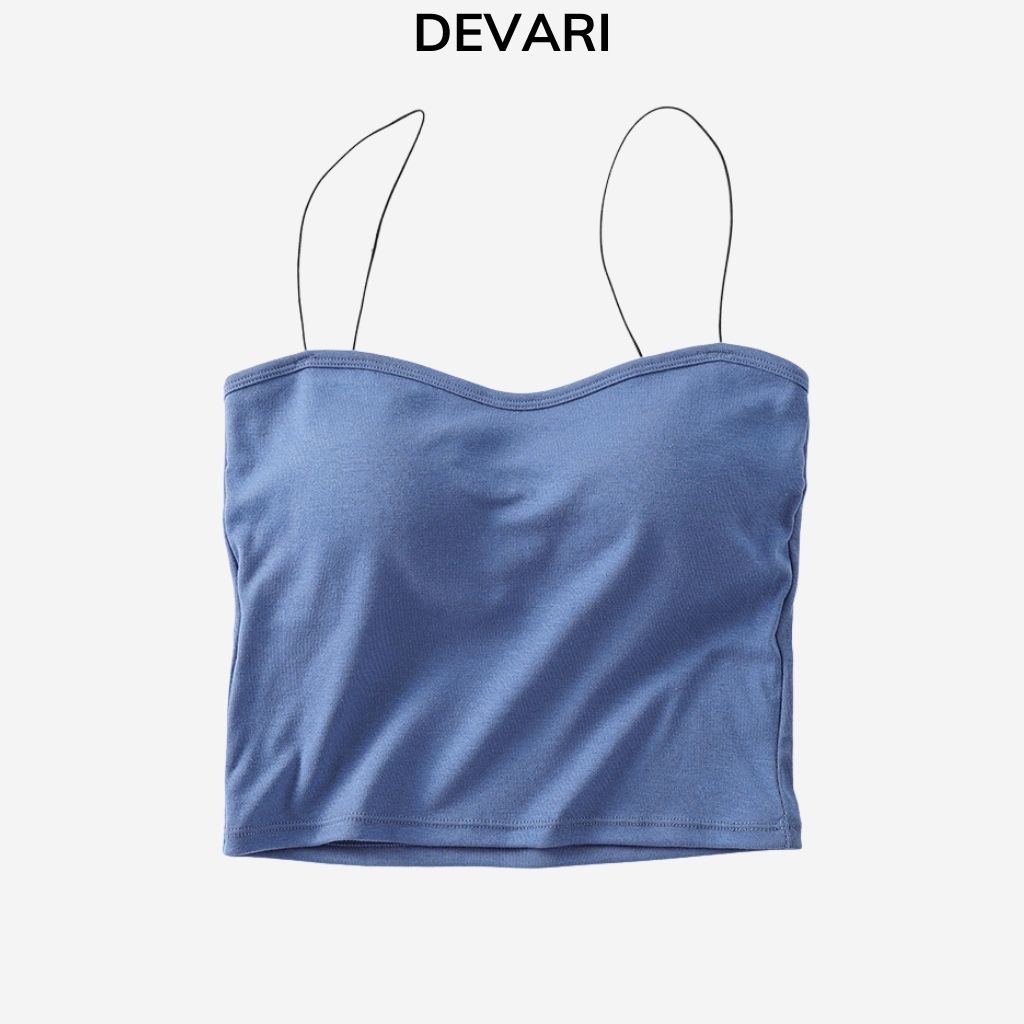 Áo bra nữ 2 dây dáng dài đẹp phong cách croptop mặc quyến rủ DEVARI B259