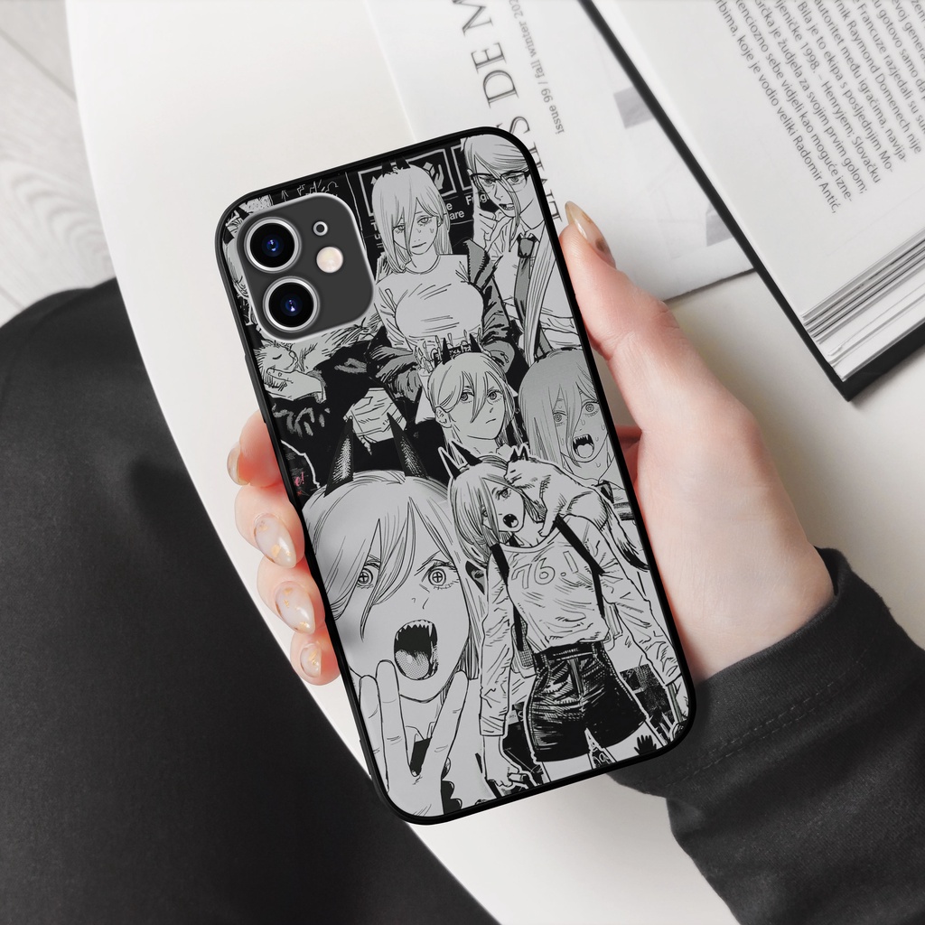 Ốp lưng Chainsaw Man Power Collage Manga cho Iphone 6 7 8 Plus 11 12 13 Pro Max X Xr TCSMPOD0000041