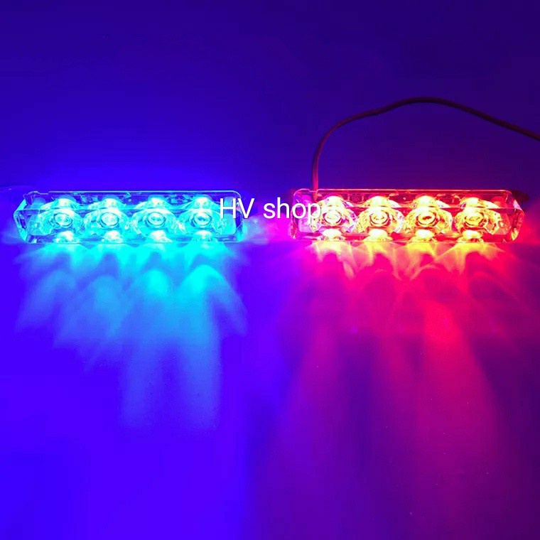 Cặp đèn chớp xanh đỏ H1 xe máy 12V