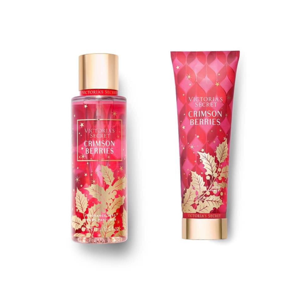 Set Xịt Thơm và Dưỡng Thể VICTORIA'S SECRET CRIMSON BERRIES FRAGRANCE MIST & LOTION