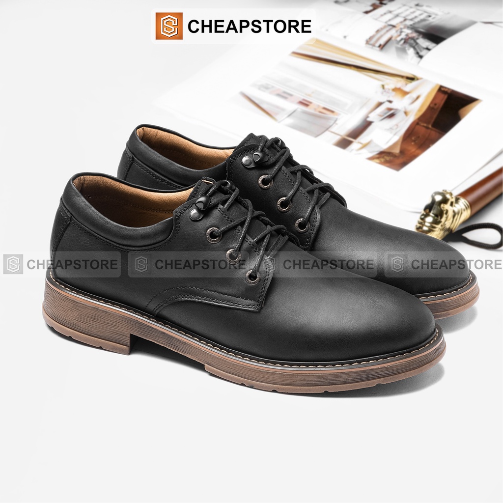 Giày da đốc tờ CHEAPSTORE CS468 - Giày tăng chiều cao da bò thật (bảo hành 24 tháng)