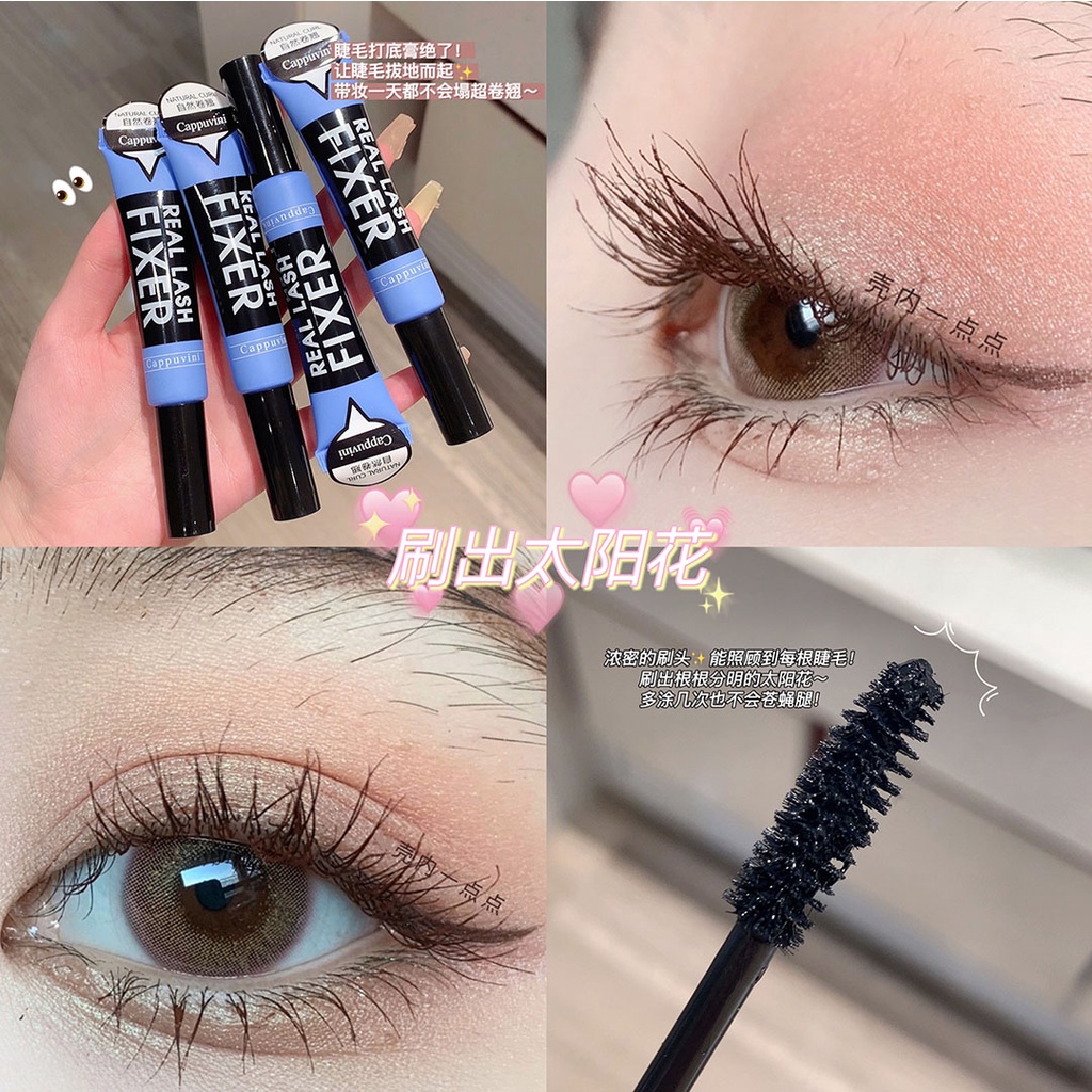 Mascara Dài Mi và Cong CAPPUVINI Mi Chuốt Mi Đen Không Lem Không Trôi