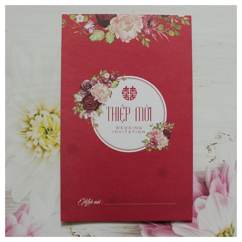 Thiệp cưới 8 mẫu thiệp cưới giá rẻ -  đồng giá bao gồm in nội dung