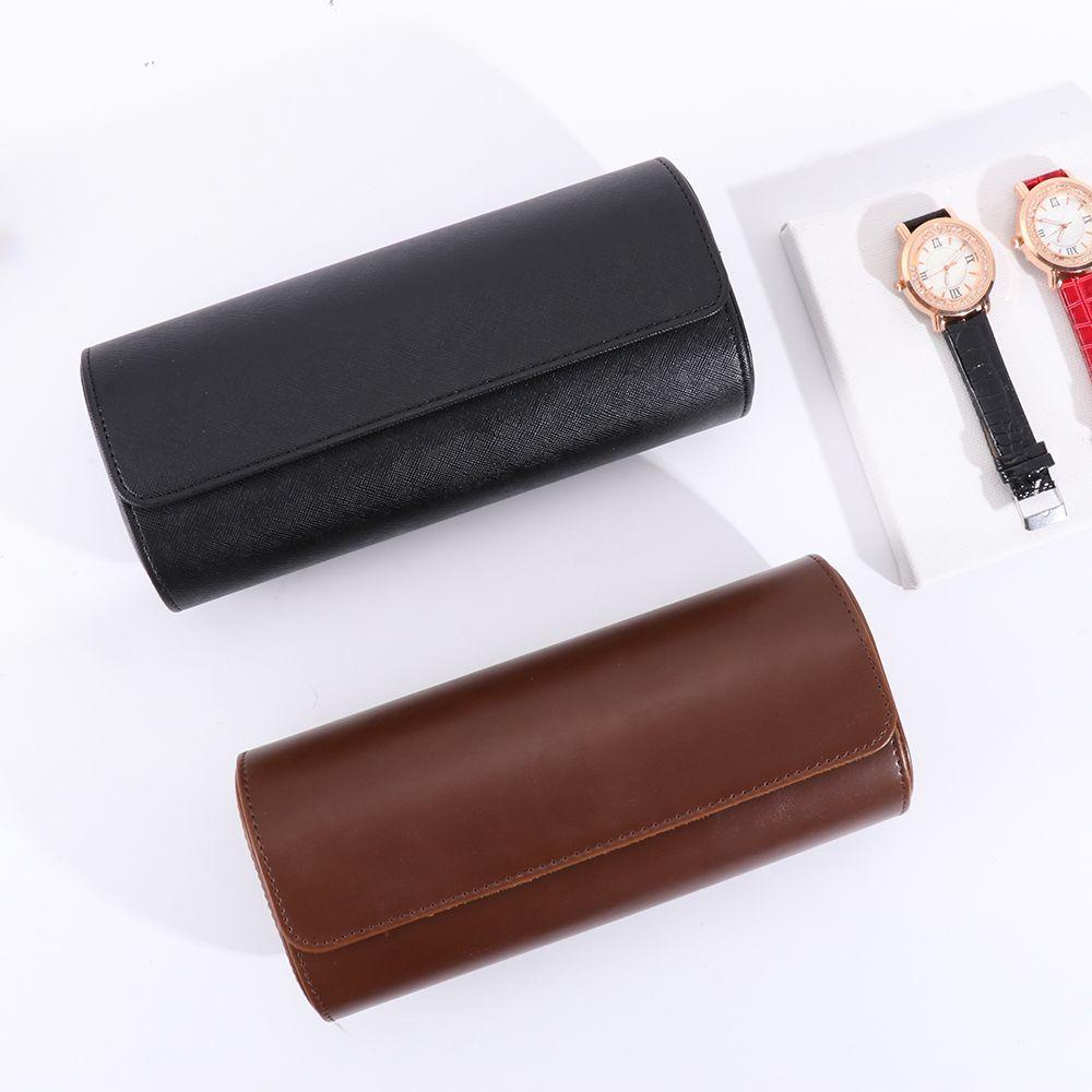Hộp Đựng Đồng Hồ SUMU 3 Ngăn Bằng Da PU Có Gối Cuộn Tháo Rời Được