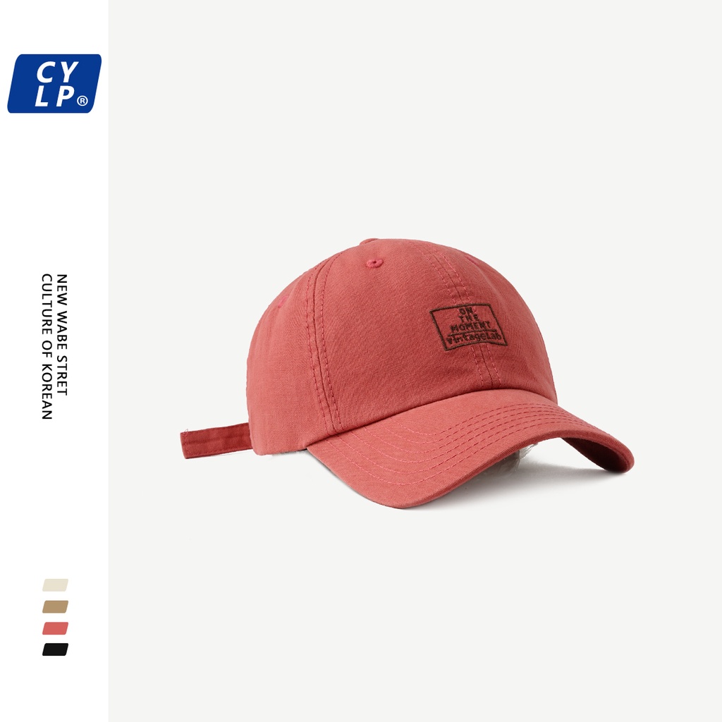 Nón Lưỡi Trai Mềm Thêu Chữ Tiếng Anh Phong Cách Đường Phố Hàn Quốc