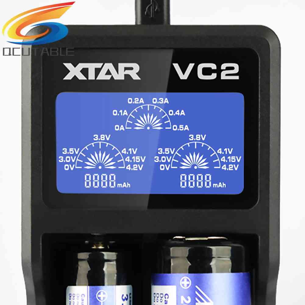 Bộ Sạc Pin Lithium Thông Minh 2 Ngăn XTAR VC2 Màn Hình LCD