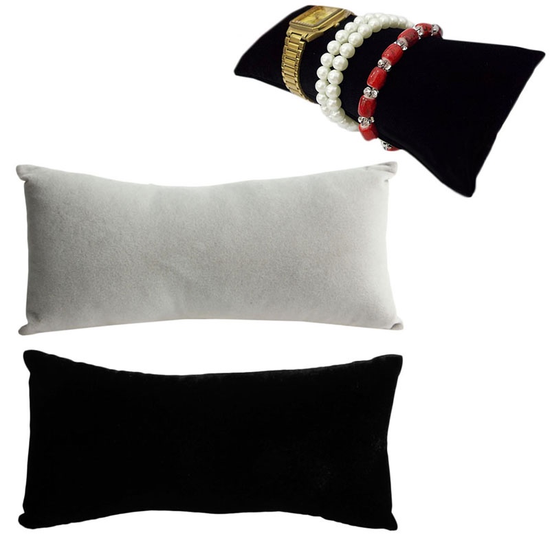 Gối Nhung Nhỏ Màu Xám Đen Trưng Bày Trang Sức / Đồng Hồ