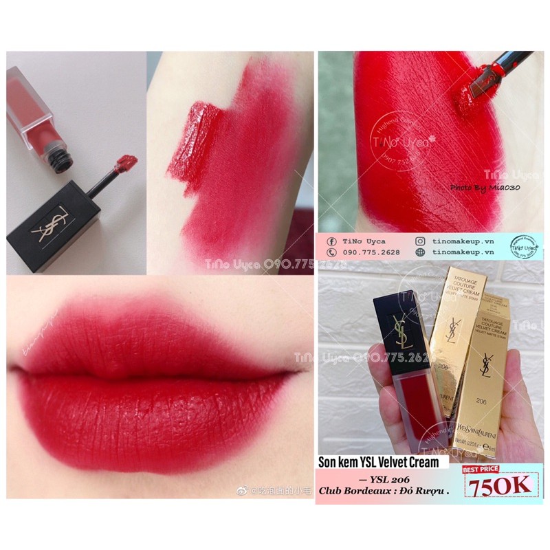 SON KEM LÌ YSL VELVET CREAM/ YSL MATTE STAIN