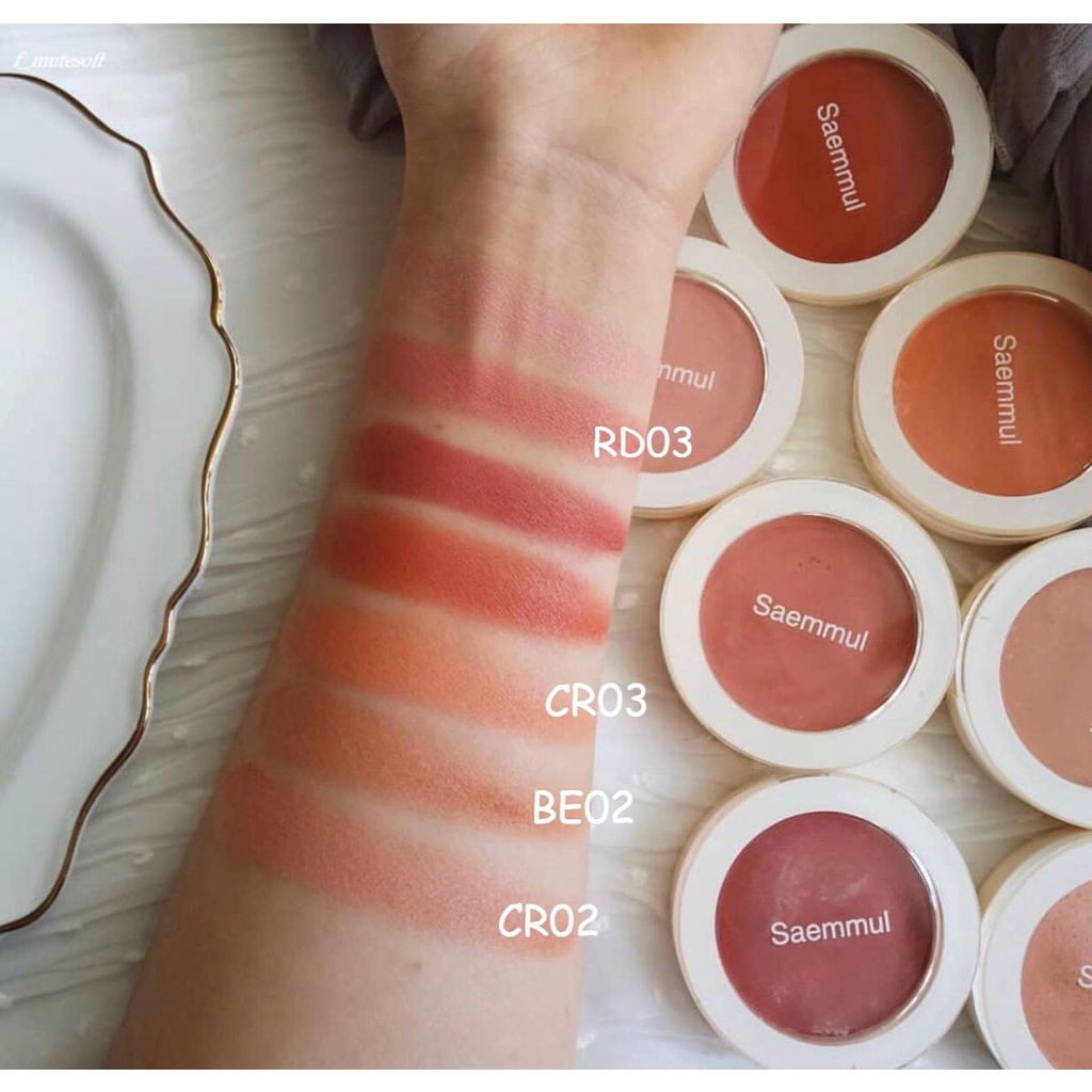 Phấn Má Hồng Siêu Mịn The Saem Saemmul Single Blusher Hàn Quốc 5g