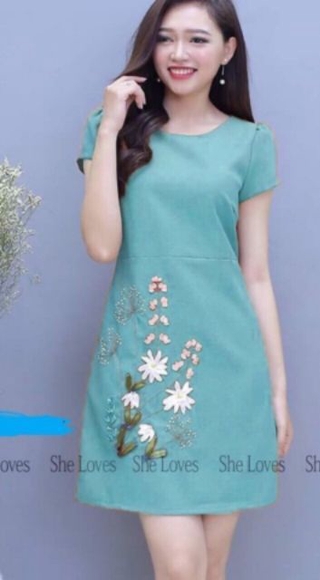 Đầm Suông Hoa size 40_70kg