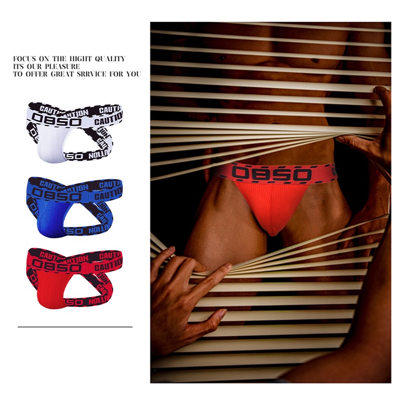 ORLVS Quần Lót Nam Lọt Khe Dây Đan Chéo Bằng Cotton Thoải Mái Thời Trang BS3211