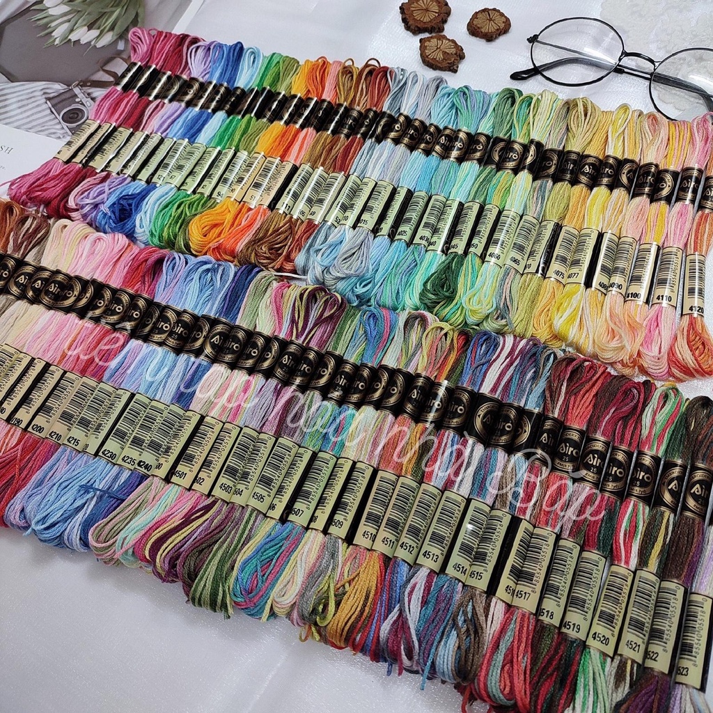Set 78 Màu Chỉ Cotton Loang Airo