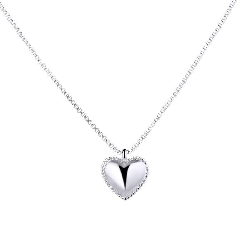 Vòng cổ kim loại mặt hình trái tim phong cách Hàn Quốc thanh lịch thời trang cho nữ