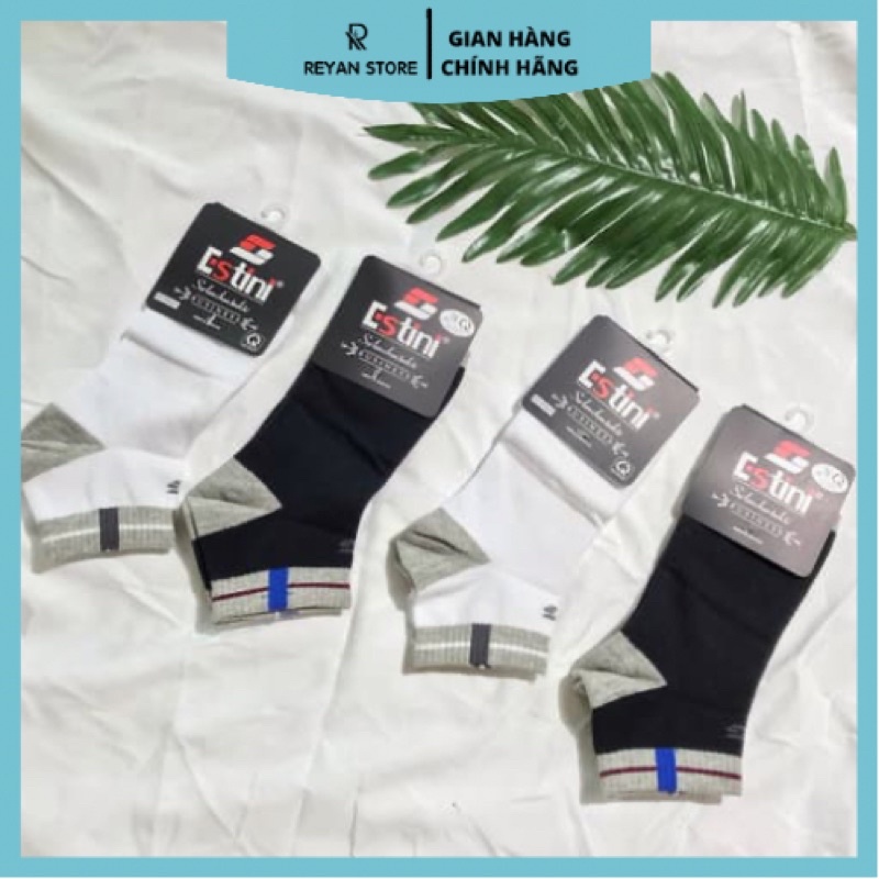 Tất nam cổ ngắn Estini chất liệu cotton mã NIS-10 co giãn tốt