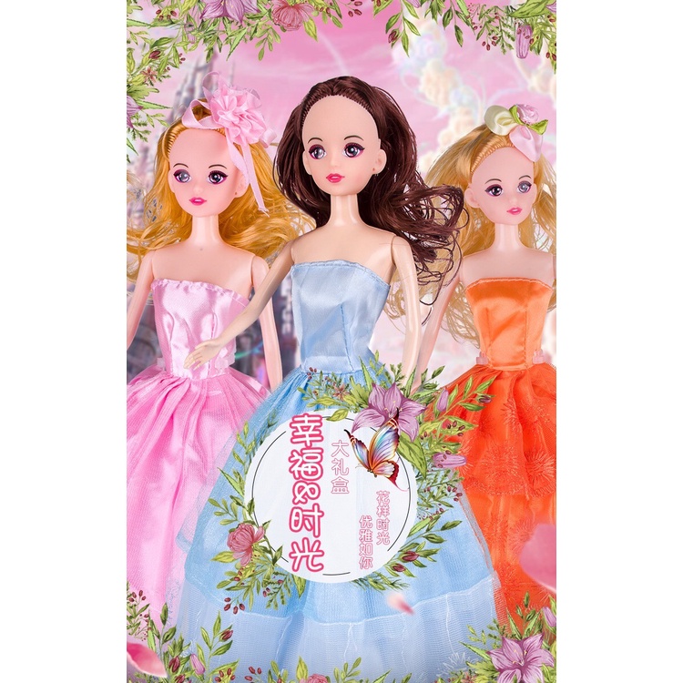 [Hàng sẵn] Bộ búp bê Barbie váy đầm xinh xắn phụ kiện thời trang