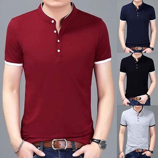Áo Thun Nam Cổ Trụ