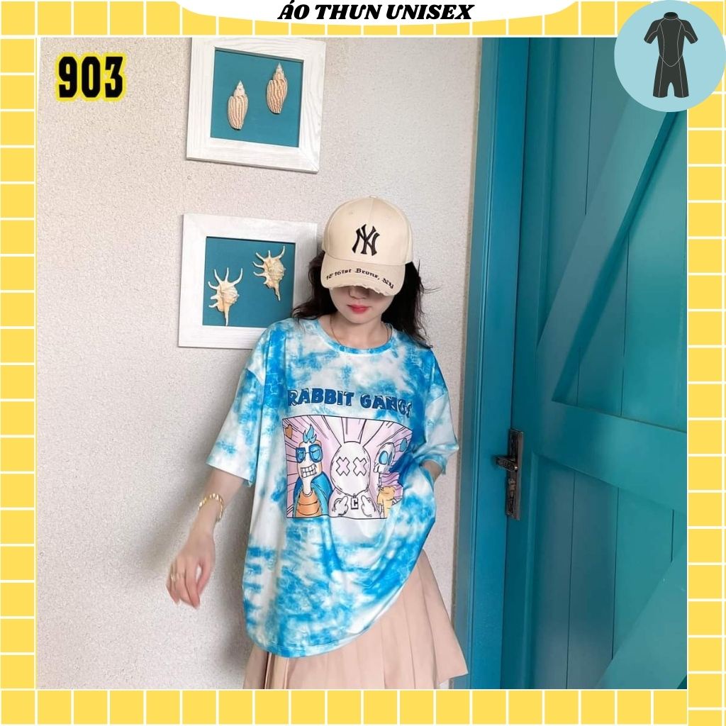 Áo Thun Unisex Tay Lỡ Form Rộng Phong Cách Hàn Quốc Freesize