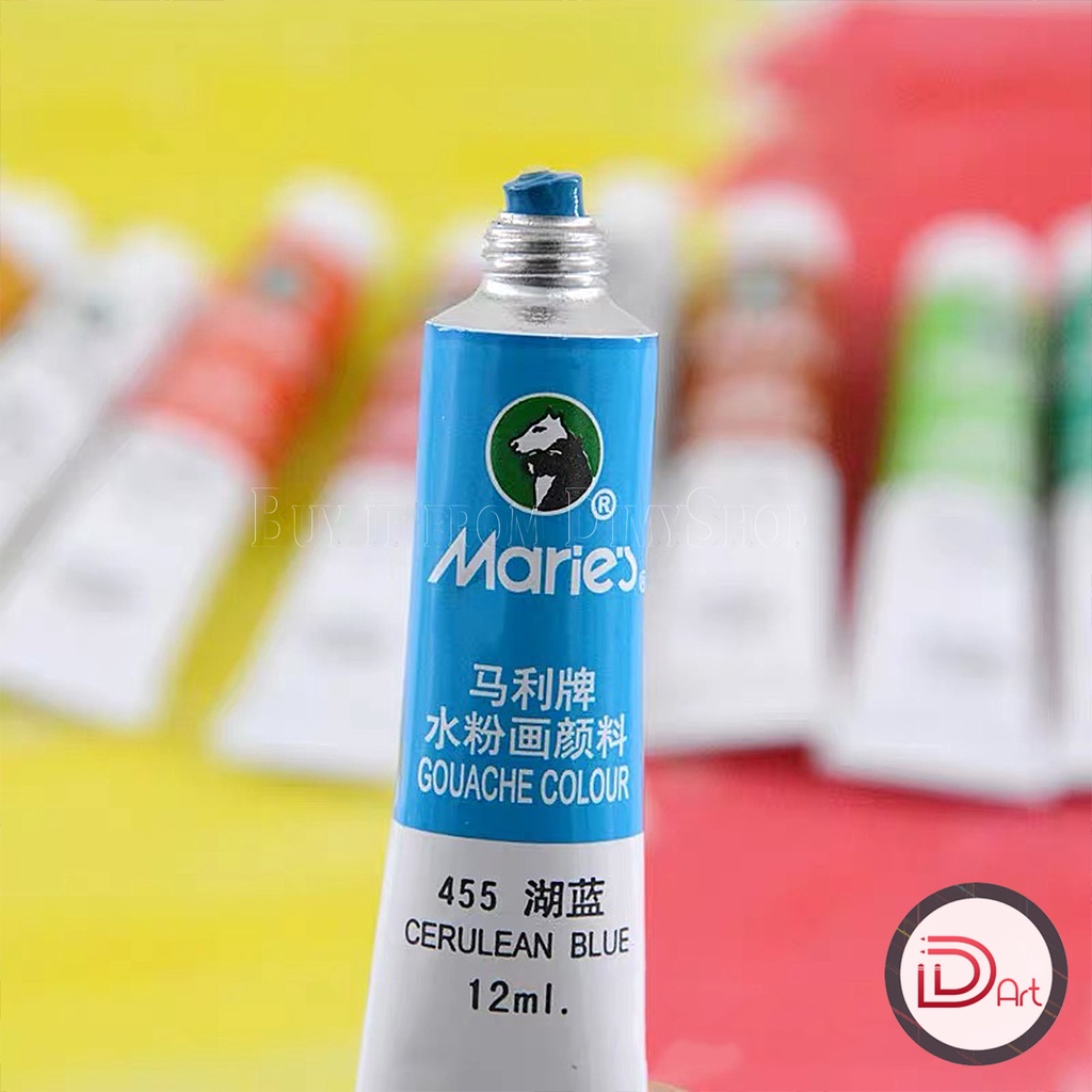 [DIMY ART] Bộ Màu GOUACHE 12/18/24/36 Màu (Hộp giấy, 12ml)