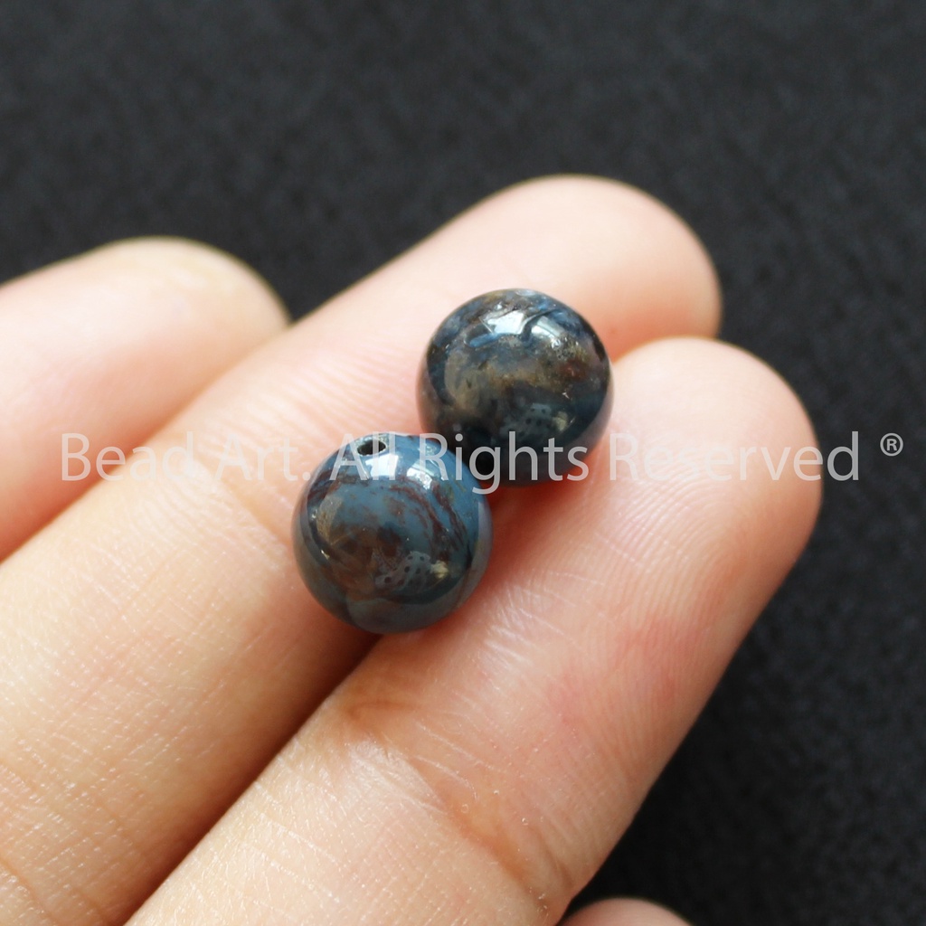8MM Đá Giông Bão (Pietersite) A Nhiều Xanh M03 , Đá Phối Vòng Tay Phong Thuỷ, Chuỗi Hạt S50 - Bead Art