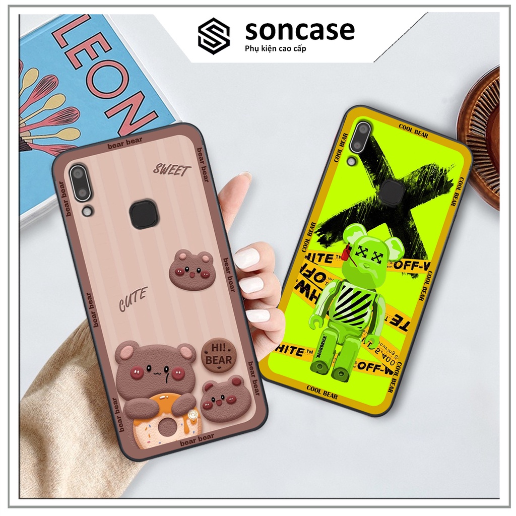Ốp Vivo Y91 / Y91c / Y93 / Y95 in hình gấu bear, kaws, cute, đáng yêu, ốp lưng cao cấp chất lượng