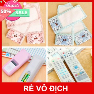 [5❤️][FREESHIP] BỌC REMOTE TIVI SILICONE - TÚI ĐỰNG MÁY LẠNH, TIVI GẤU NƠ [HCM]