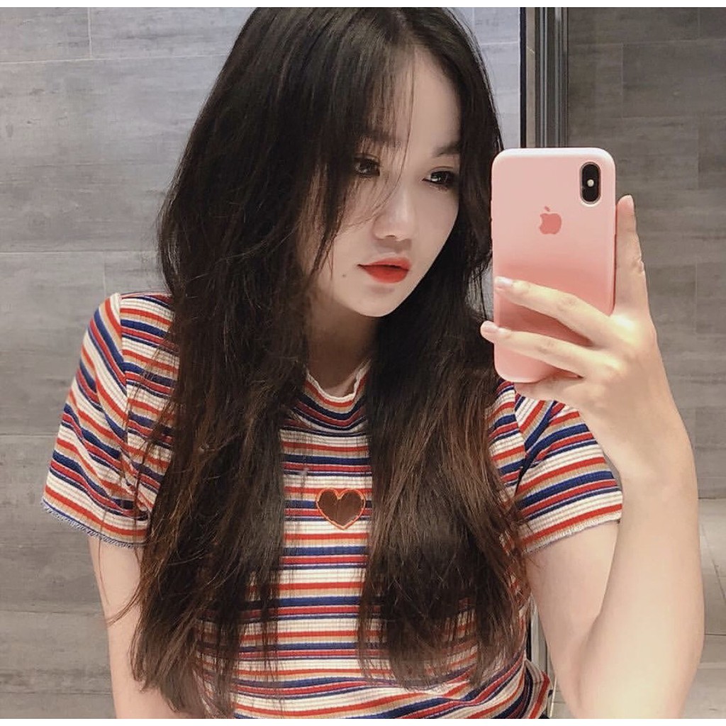Heartee hot hit cut out tim sọc ngang màu best seller