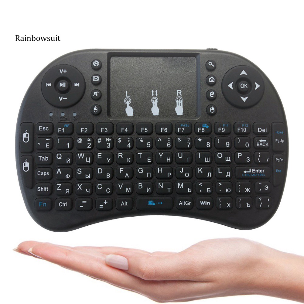 Bàn Phím Không Dây Mini I8 2.4ghz Tích Hợp Cảm Ứng Cho Tv Box Pc Laptop