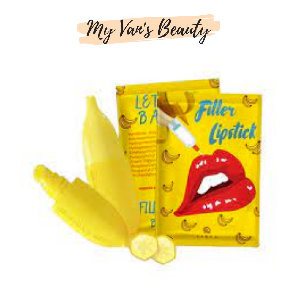 Son dưỡng khỏi thâm Filler Lipstick chuối, tặng son kem lì Parea  - MY VANS BEAUTY