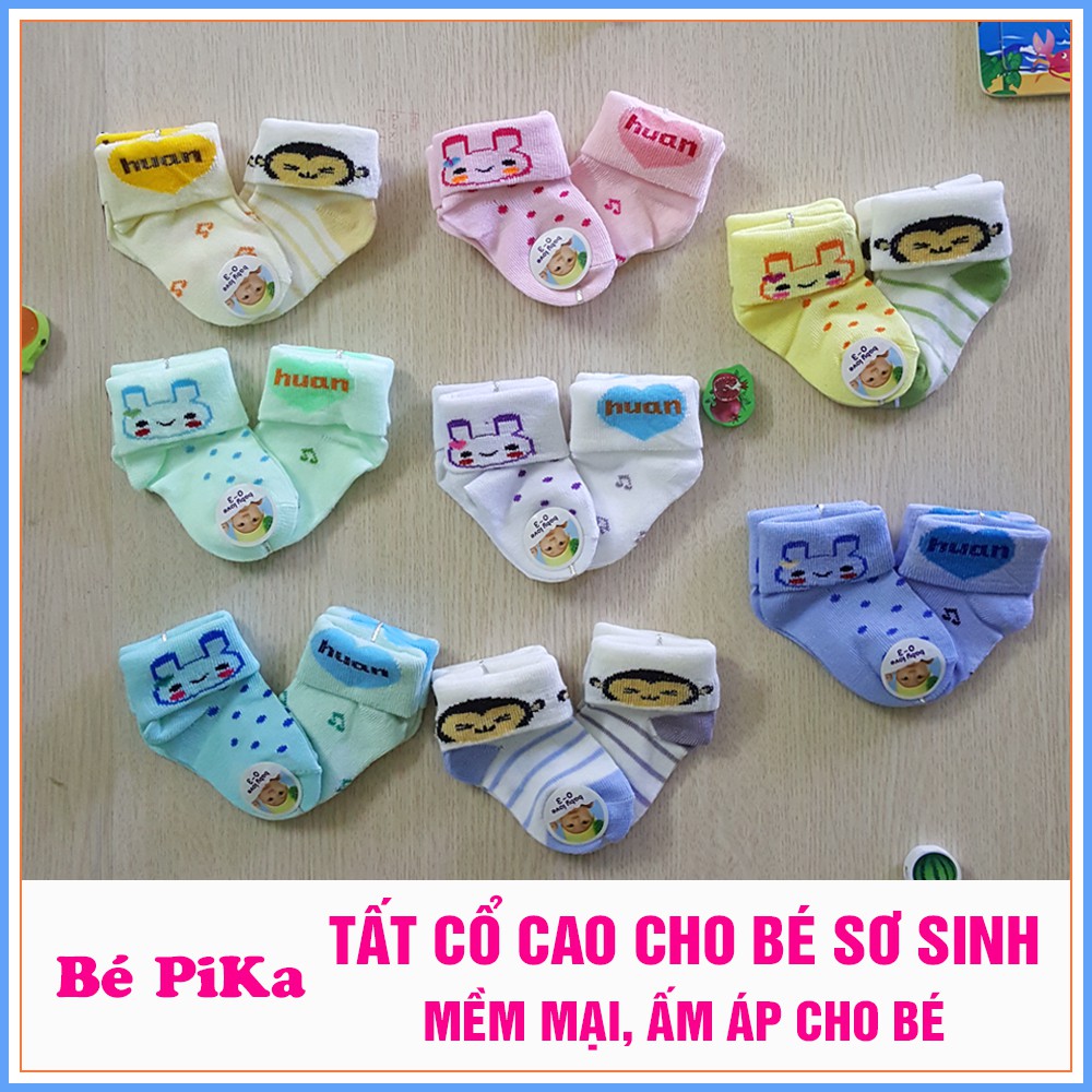 Set 5 đôi tất len sơ sinh Babylove cổ cao cho bé từ 0 đến 3 tháng