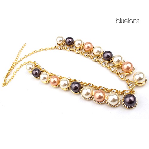 Bộ Vòng cổ + Bông Tai Đính Ngọc Trai Giả Cho Nữ