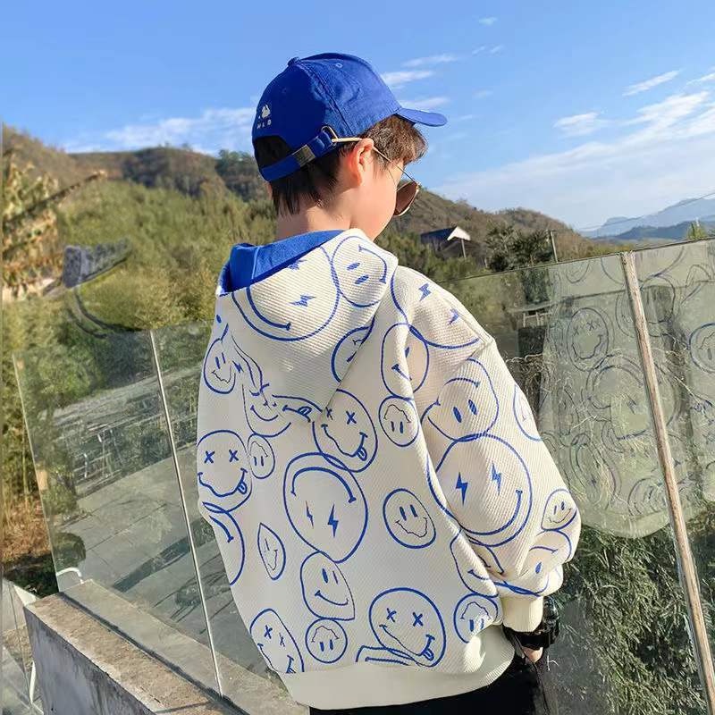Áo Hoodie Hàn Quốc Dáng Rộng In Hình Mới Cho Bé Trai