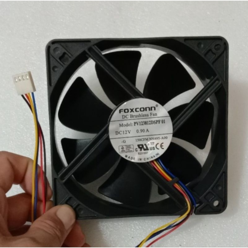 Quạt làm mát 12cm, điện 12V, công suất 0.9A, nhiều hãng
