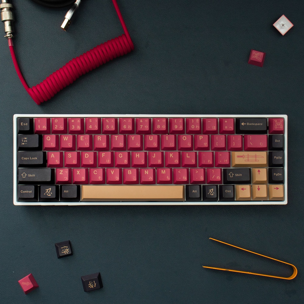 Red Samurai keycaps cherry profile Dye-Sublimation PBTkeycap 129keys