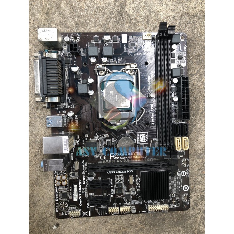 (HOT SALE)Combo bo mạch chủ h81 giga h81 m-ds2 socket 1150 + cpu G3240 (3M Cache, 3.10 GHz)