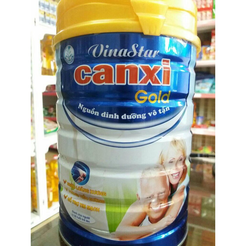 Sữa bột Vinastar Canxi Gold 900g dành cho người trên 35 tuổi