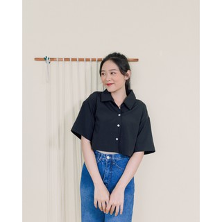 [Mã BMTTC60K giảm đến 60K đơn 50K] Áo Sơ mi croptop LEO's